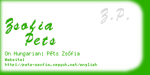 zsofia pets business card